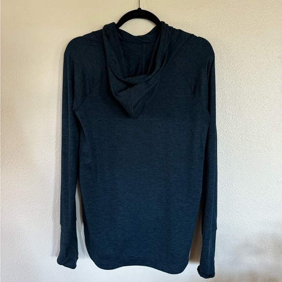 Athleta Blue Hooded Long Sleeve Top, Size Small - Picture 4 of 4